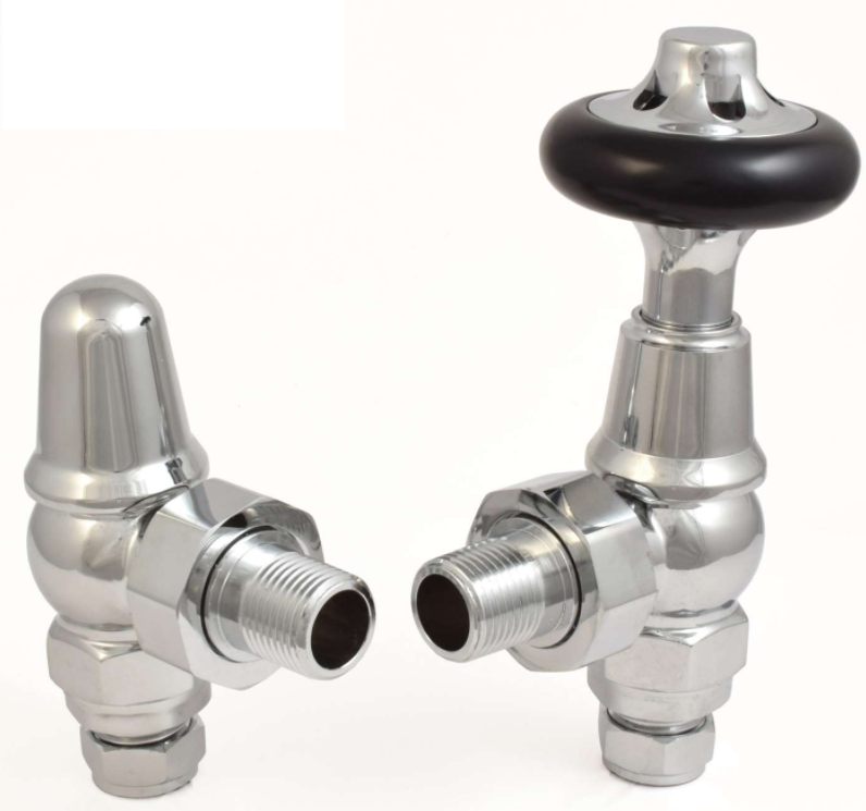 Admiral Cast Iron Radiator Valve Polished Chrome
